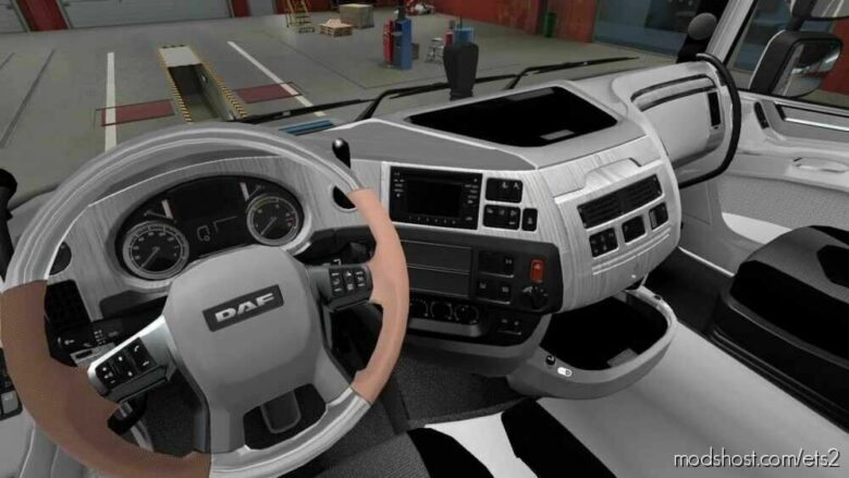 DAF XF E6 Black – White Interior [1.43] for Euro Truck Simulator 2