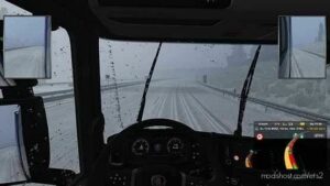 ETS2 Weather Mod: Real Snowfall By Optionaljoystick For Winter Mods 1.43 (Image #2)