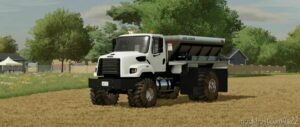 FS22 Sprayer Mod: Freightliner 108SD With NEW Leader L4330G4 Lime / Fertilizer Spreader (Image #2)