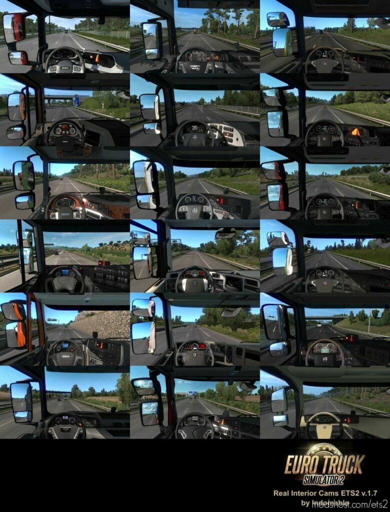 Real Interior Cams V1.7 for Euro Truck Simulator 2