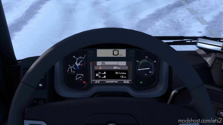 Renault Range T Improved Dashboard V1.1 [1.43] for Euro Truck Simulator 2