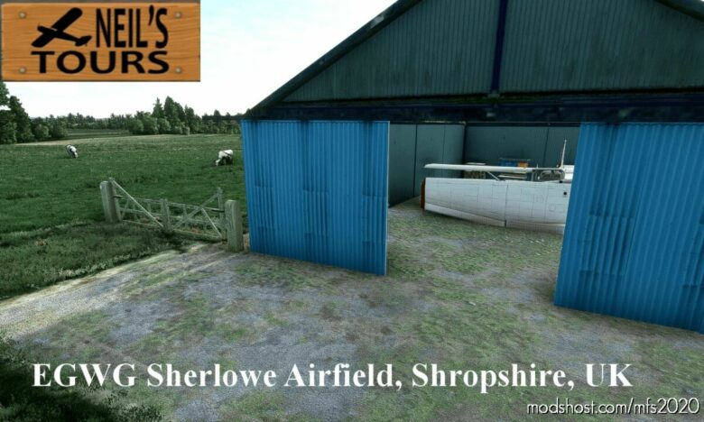 Egwg Sherlowe Airfield, Shrewsbury UK for Microsoft Flight Simulator 2020