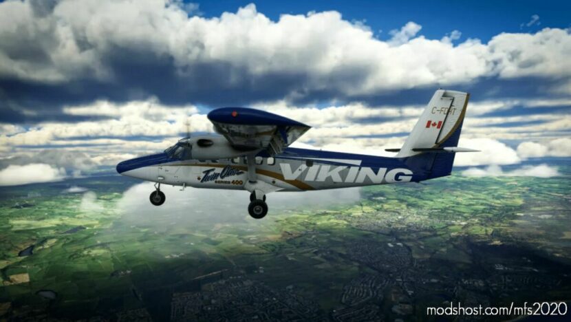 MSFS 2020 Livery Mod: Viking 100TH C-Fdht Wheels – Aerosoft DHC-6 Twin Otter (Featured)