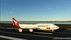 MSFS 2020 Boeing Livery Mod: 747-8I Qantas Olympics 4K NO Mirroring (Image #2)