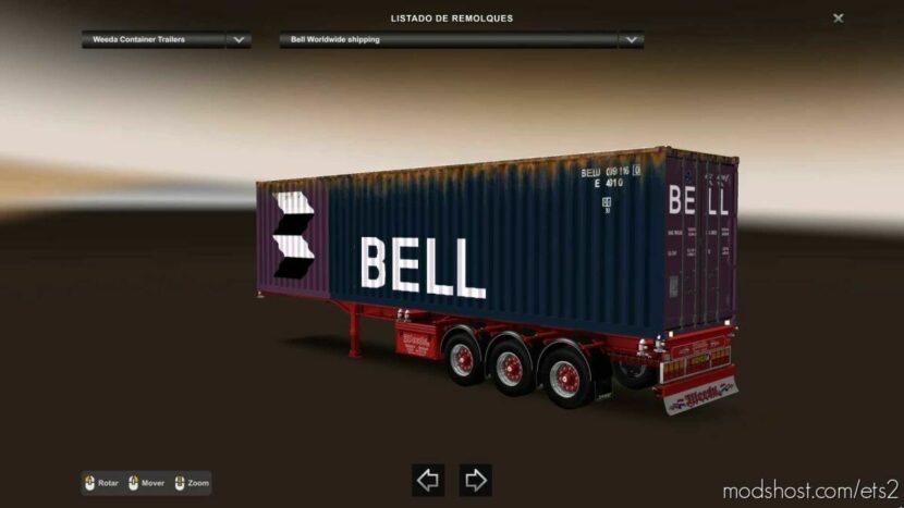 ETS2 Standalone Mod: Weeda D-Tec Container Trailer Updated 1.43 (Featured)