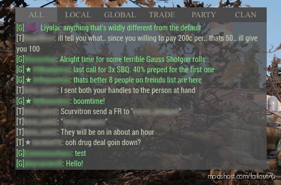 Text Chat (NOW With Clans) for Fallout 76
