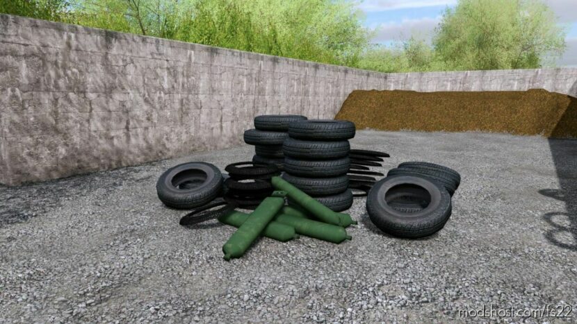 Placeable Bunker Silos Tires for Farming Simulator 22