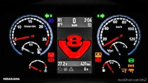 Scs+Rjl Scania R&S Dashboard G.3 [1.43] for Euro Truck Simulator 2