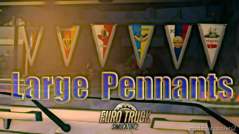 Large Pennants 1,01 for Euro Truck Simulator 2