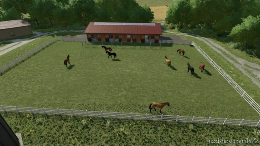 FS22 Placeable Mod: Horse Stable (Featured)