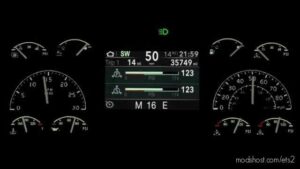 ETS2 Volvo Interior Mod: VNL 2018 Improved Dashboard V1.1 1.43 (Image #3)