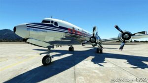 MSFS 2020 DC-6B Livery Mod: Pmdg DC-6B Japan AIR Lines (JA6201) (Image #2)