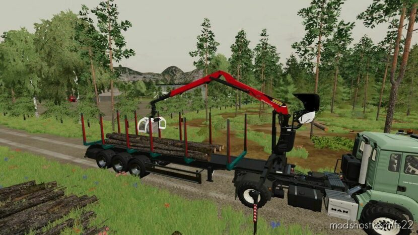 Fliegl Timber-Runner Z-Crane Pack for Farming Simulator 22
