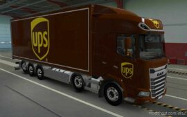 Skin DAF 2021 Tandem VAK UPS [1.43] for Euro Truck Simulator 2