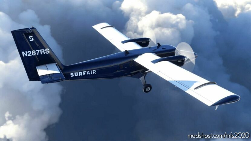 Surf AIR N287RS Twin Otter Passenger – 8K for Microsoft Flight Simulator 2020