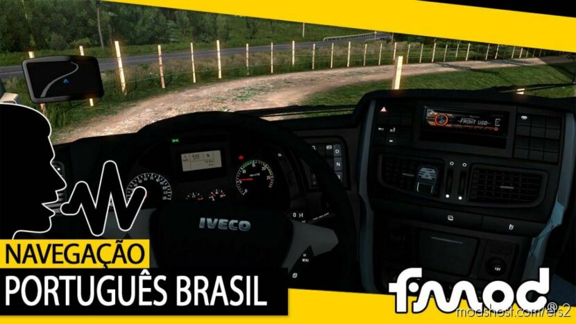 Brazilian Voice Navigation V1.3.3 for Euro Truck Simulator 2
