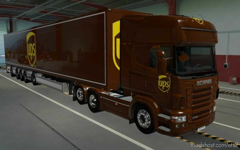 Skin Scania R RJL UPS By Rodonitcho Mods [1.43] for Euro Truck Simulator 2