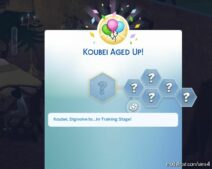 LET OUR Sims Digivolve! (Age-Up Text Override) for The Sims 4