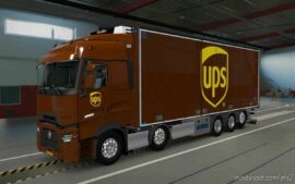 ETS2 Renault Mod: Skin Renault Range T Tandem UPS 1.43 (Image #2)