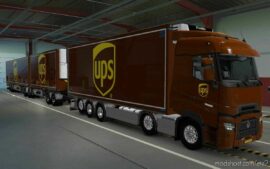 ETS2 Renault Mod: Skin Renault Range T Tandem UPS 1.43 (Image #3)