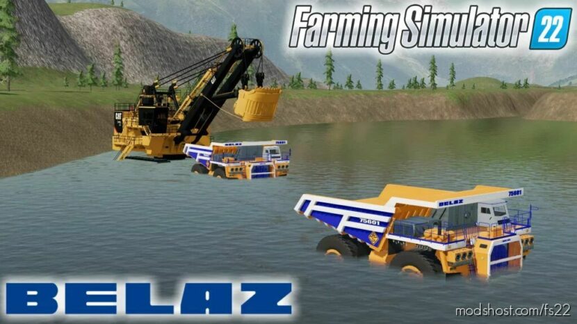 FS22 Vehicle Mod: Belaz 75601 Mining Truck (Featured)