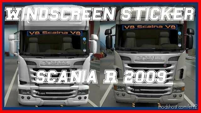 Windscreen Sticker Scania R And Streamline 2009 for Euro Truck Simulator 2
