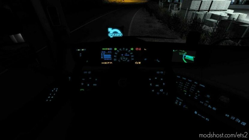 Blue Dashboard For Volvo FH for Euro Truck Simulator 2