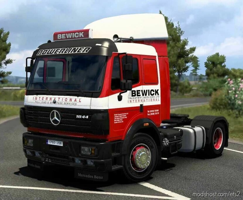 ETS2 Mercedes-Benz Skin Mod: Mercedes SK Bewick Transport V1.1 (Featured)