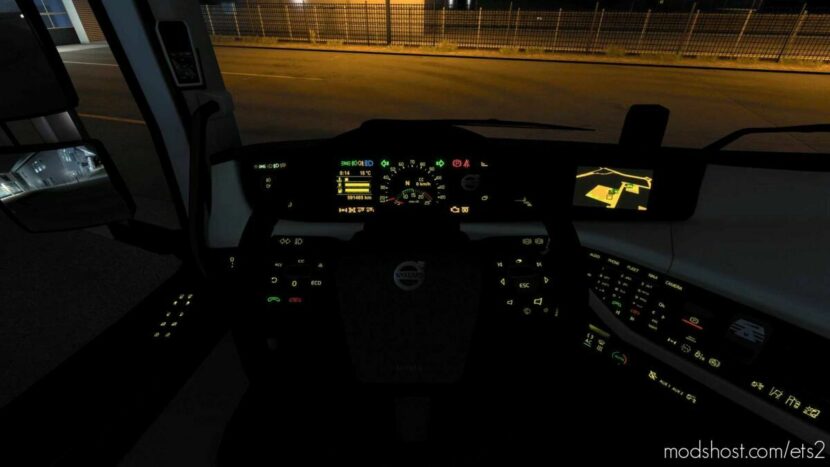 Gold Dashboard For Volvo FH for Euro Truck Simulator 2