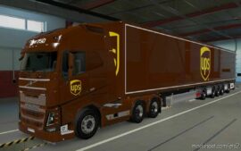 ETS2 Volvo Mod: Skin Volvo FH 2012 Globetrotter XL UPS 1.43 (Image #8)