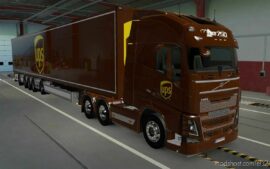 ETS2 Volvo Mod: Skin Volvo FH 2012 Globetrotter XL UPS 1.43 (Image #9)