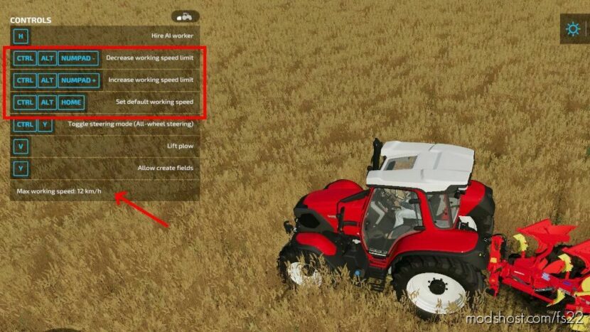 Work Speedlimit Override for Farming Simulator 22