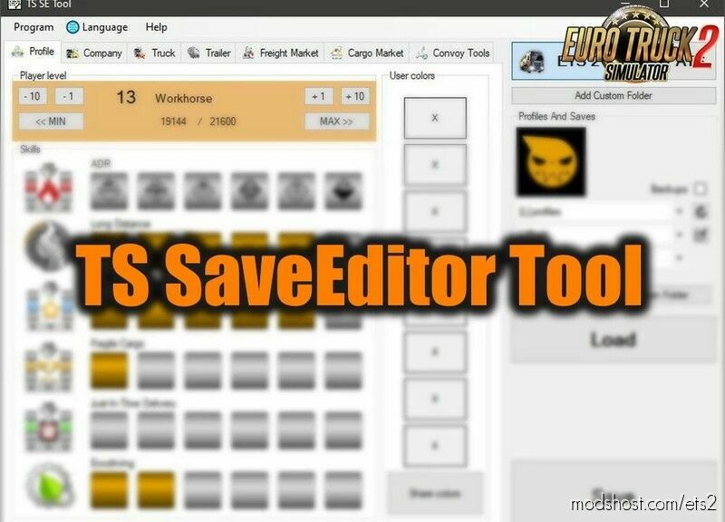 TS SaveEditor Tool v0.3.2.0 for Euro Truck Simulator 2