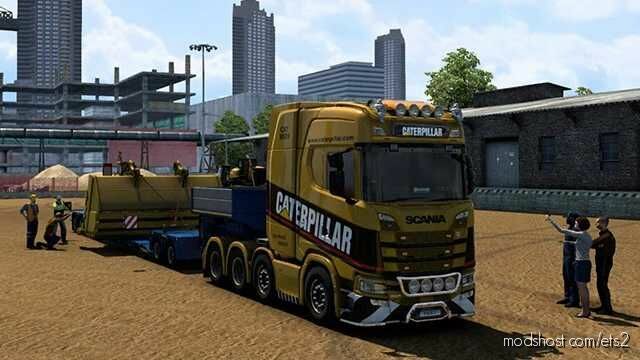 CAT Skin For Scania 8×4 for Euro Truck Simulator 2