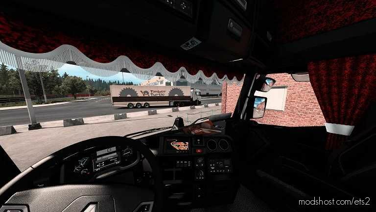 Renault T Black & RED Plush Interior And Exterior [1.43] for Euro Truck Simulator 2