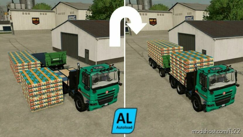Trucks And Trailer With Pallet Autoload for Farming Simulator 22