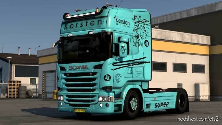 Scania RJL Kersten Transporte Skin [1.43] for Euro Truck Simulator 2