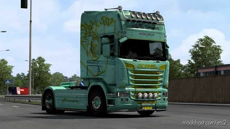 Scania RJL SEB Transports Skin [1.43] for Euro Truck Simulator 2