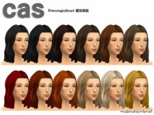 Sims 4 Adult Mod: ALL AGE Solid Color For EA SDX099 Hair Style (Image #5)