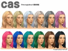 Sims 4 Adult Mod: ALL AGE Solid Color For EA SDX099 Hair Style (Image #6)