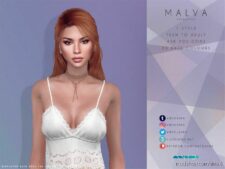 Malva Hair for The Sims 4