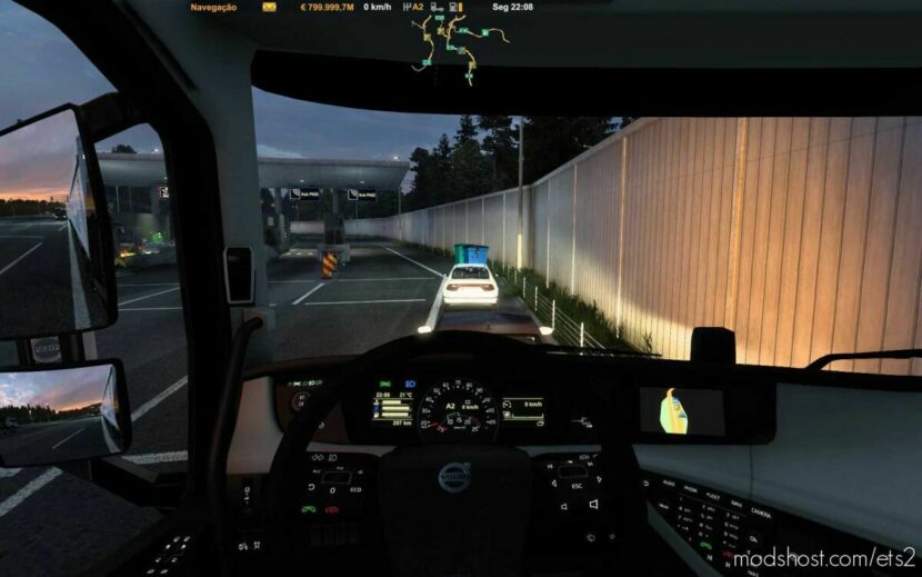 GPS ON TOP Of The Screen [1.44] for Euro Truck Simulator 2
