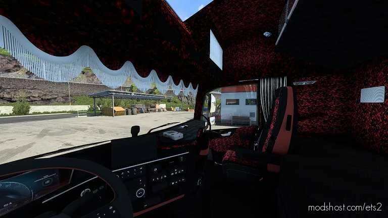 Volvo FH5 RED Danish Plush Interior + Exterior Reworked [1.43] for Euro Truck Simulator 2