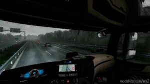 ETS2 Rain Weather Mod: Realistic Rain Mod V4.1.4 By Darkcaptain 1.44 (Image #4)