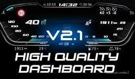 High Quality Dashboard – DAF XG & XG+ [Version With Speed Limiter] V2.1.3 for Euro Truck Simulator 2