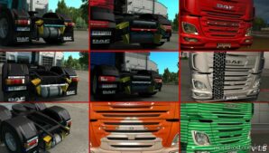 ETS2 DAF Part Mod: XF 105 & 106 Kelsa Lightbars V2.2 1.44 (Image #3)