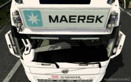 ETS2 Volvo Part Mod: BIG Lightbox Volvo FH5 2020 Maersk 1.44 (Image #4)