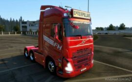 ETS2 Caterpillar Part Mod: BIG Lightbox Volvo FH5 2020 Caterpillar 1.44 (Image #2)