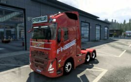 ETS2 Caterpillar Part Mod: BIG Lightbox Volvo FH5 2020 Caterpillar 1.44 (Image #4)