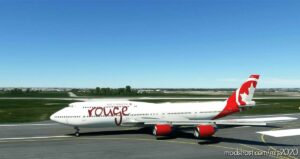 MSFS 2020 Canada Livery Mod: Boeing 747-8I AIR Canada Rouge 4K NO Mirroring (Image #3)